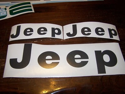JUEGO DE CALCOMANÍAS DE VINILO JEEP CJ GUARDABARROS Y PORTÓN TRASERO ELIGE COLOR YJ SCRAMBLER CJ5 CJ7 CJ8 Foto 1 de 4