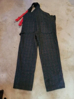 Mono con tirantes Woolrich vintage lana a cuadros caza pantalones con tirantes para hombre 1994 mediano Foto 1 de 4