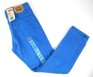 Levis 508 Mädchen 18 normal 29"" x 29"" megablau Baumwolle neu konisches Bein pfirsichiert - Bild 1 von 12