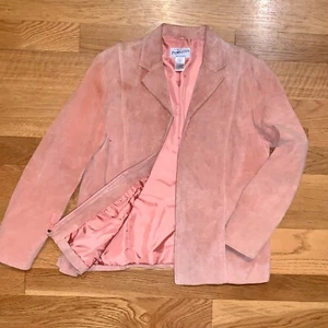 Women’s Pendleton Pink Vintage Suede Leather Zip Jacket Coat Blazer L fits 10-12 - Picture 1 of 6