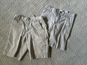 Boys Uniform Lot Of Khaki Chino Shorts Size 8 Old Navy - Picture 1 of 4