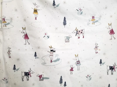 Pehr for Indigo Baby Winter Wonderland Reversible Blanket Skating Reindeer 26x28 - Image 1 of 4