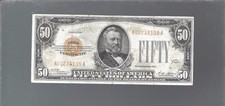 $50 Gold Certificate Series Of 1928 "Woods & Mellon"