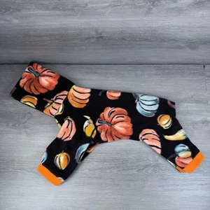 Italian Greyhound IGGY 4 Leg Fleece Jumper Dog Pajama Small Pumpkin Fall Snood - Picture 1 of 14