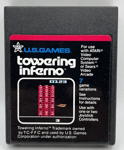 TOWERING INFERNO Atari 2600, US Games, 1982. FREE SHIPPING - Picture 1 of 5