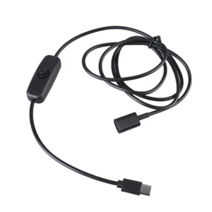 USB Type C Male to Female Extension Cable 5V 3A Charging Power Switches for - Picture 1 of 8