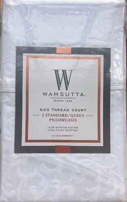WAMSUTTA 620 TC египетский хлопок 2 стандарта / королева жаккард - лоза белый - Изображение 1 из 2