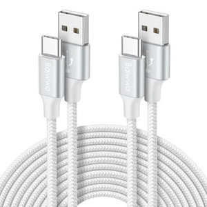 Cable USB C Blanc Lot de 2 3 M Long Câble USB A vers USB C Charge Rapide 3A T... - Zdjęcie 1 z 8