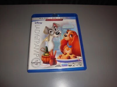 Lady and the Tramp Disney Blu Ray & DVD Movie Animation Family No Digital Copy - Image 1 of 4