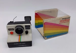 Vintage Polaroid Land Camera One Step SX-70 w/Instagram Rainbow Stripe w/ OG Box - Picture 1 of 9