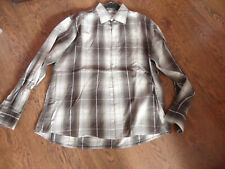 Herrenhemd - Freizeithemd beige/braun kariert Gr.43/44 XL