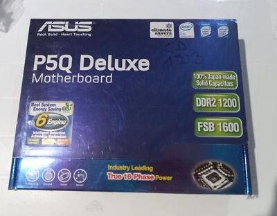 SOCKET 775- Asus P5Q Deluxe + box (NO BUNDLE) - FAILURE NOT WORKING! - Immagine 1 di 4
