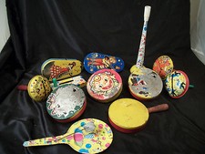 Metal New Year's Eve noise makers 12 vintage seasonal party time holiday unique