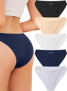 Seamless Womens Underwear No Show Bikini Panties Sexy Briefs plus Size Breathabl - Picture 1 of 12