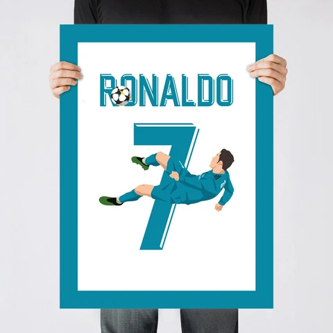 C. Ronaldo Bicycle Kick 2018 UCL Real Madrid Print/Poster/Wall-Art [Part 1 of 3] Cover