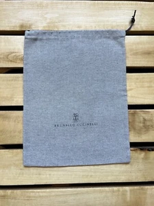Brunello Cucinelli Gray Shoe Dust Bag with Logo Made in Italy - Picture 1 of 4