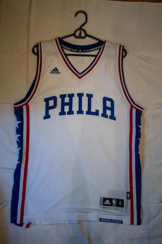 Adidas Philadelphia 76ers 'PHILA' Blank Swingman Jersey (Mens Size M) Cover