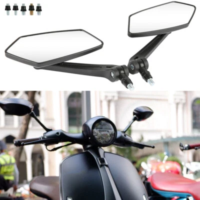 8mm Clear Motorcycle Rear View Side Mirrors For Vespa GTS Sprint 50 125 150 200 Foto 1 de 4