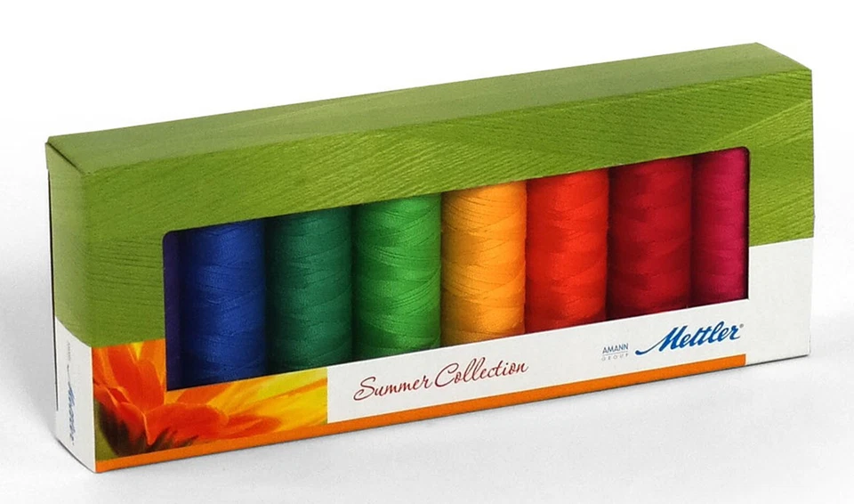 METTLER SUMMER THREAD Collection ~ Silk Finish Cotton ~ 8 Spools, 164 Yards Each - Image 1 of 1