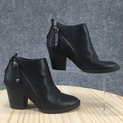 Botas DV Dolce Vita para mujer 6 Jameson cremallera botín al tobillo negro imitación cuero tacones Foto 1 de 4