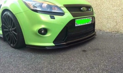 FORD FOCUS RS MK2 FACELIFT SPLITTER KIT BODYKIT GLOSS BLACK ABS PLASTIC - Image 1 of 4