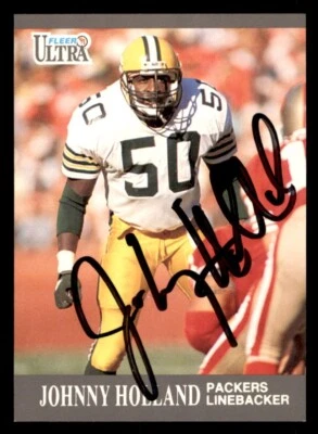 1991 Fleer Ultra Football #173 Johnny Holland Signed Autograph (no COA) - Image 1 of 2
