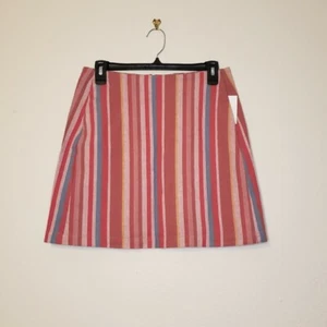 Truce Girl's Multicolor Vertical Stripe Short Mini Skirt with Pockets Size 16 - Picture 1 of 11