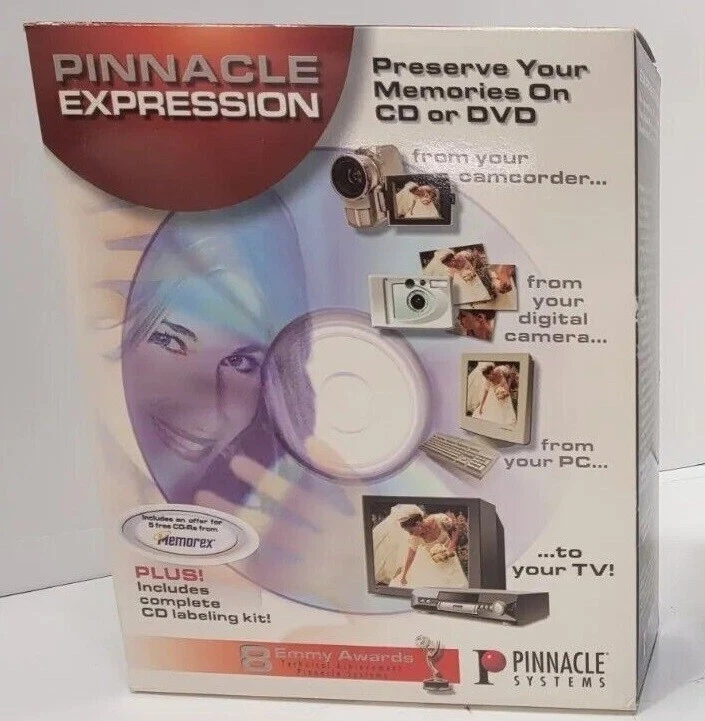 PINNACLE EXPRESSION 2002 HOME MOVIES & PHOTOS TO CD/DVD - WINDOWS 2000/XP - Image 1 of 1