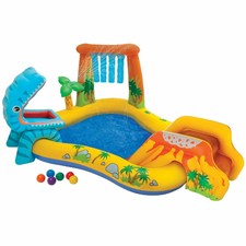 Intex Dinosaur Play Center Inflatable Kids Set & Swimming Pool (Open Box)