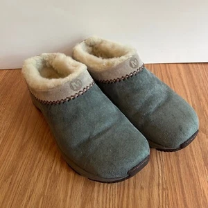 Merrell Encore Chill Stitch Mules Clog Slip on Blue Suede Womens Size 7.5 J66308 - Picture 1 of 10