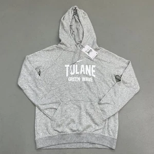 Tulane Green Waves Nike Varsity Fleece Hoodie - Super Soft - Gray Size XS - Picture 1 of 7