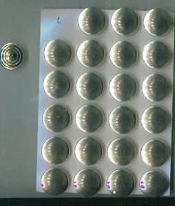 Button Silver Plated 22mm Blank Pattern Plate with 24 Buttons (95) - Picture 1 of 3
