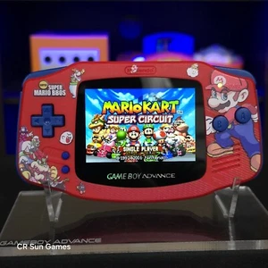 Mario Red Game Boy Advance GBA iPS LCD USB-C 1800 mAh Rechargeable Battery - Picture 1 of 5