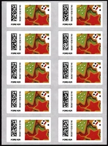 US CVP101 Holiday Cookies Kiosk ATM F sheet 10 MNH 2017 - Picture 1 of 1