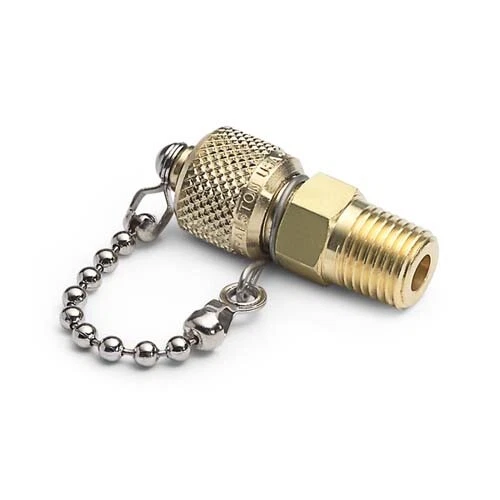 Ralston QTFT-1MB0 1/8" Male NPT x Male Quick-Test Fitting, Brass - Image 1 of 1