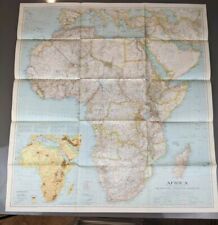 Vintage Africa National Geographic Map 1935