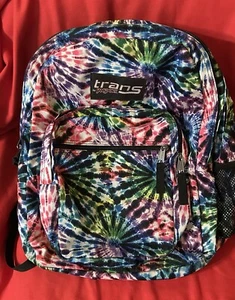 🌈Trans By Jansport Tie Dye Backpack Bookbag Rainbow Tie-Dye Travel Bag Hippie - Picture 1 of 4
