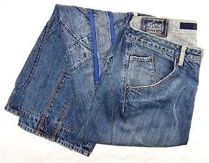 Marithé François Girbaud Le Jeans Mens Sz W-38MxL-34.5 Embrodred Spell Out VNTG - Picture 1 of 12