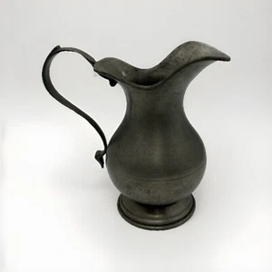 Jarra jarra de peltre vintage estilo colonial alemán Handerbeit 95% estaño rústico - Imagen 1 de 23