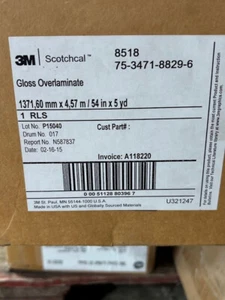 3M Gloss Overlaminate Roll 54x180" 8518 - Picture 1 of 1