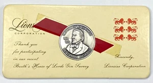 1971 Benjamin Disraeli 1 oz. .999 Fine Silver Round Lionsixx Corp Original Card - Picture 1 of 2