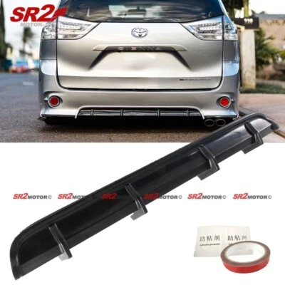 Alerón labial difusor inferior parachoques trasero de PU para Toyota Sienna SE 2011-2020 Foto 1 de 3