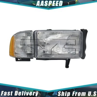 Conjunto de farol direito TYC para 1997 1998 1999 2000 2001 2002 Dodge Ram 3500 - Imagem 1 de 4