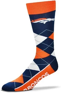 Calcetines de tripulación de la NFL Denver Broncos azul marino naranja y blanco arcila - Imagen 1 de 1