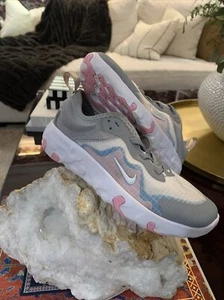 Nike Renew Lucent GS Kids Pink/Gray Low Top Athletic Running Shoes US 13.5 - Picture 1 of 6