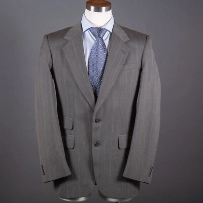 Abrigo deportivo Kuppeheimer British Collection 38R chaqueta blazer marrón a rayas Foto 1 de 4