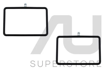 Rectangular Door Mirror w/Arm Pair LH+RH For Mitsubishi Triton Tray Ute Black - image 1 of 4