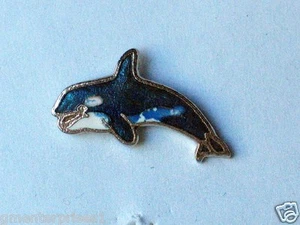 Orca Whale Pin , Cloisonne  - Picture 1 of 1