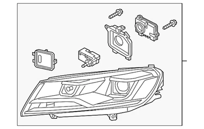 Подлинный Volkswagen фары в сборе 7P0-941-754 - Изображение 1 из 2