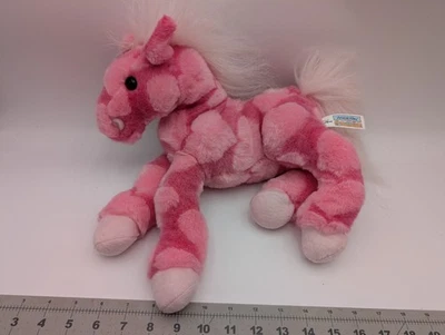 Juguete de peluche Animal Alley rosa caballo pony manchado 2000 13 pulgadas de alto Foto 1 de 4